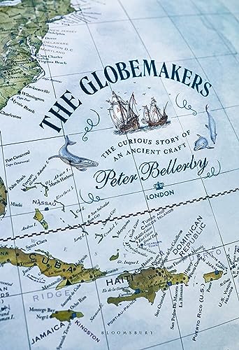 Book cover detail: antique map with title “The Globemakers” and sea life.