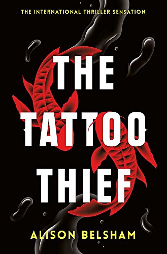 Book cover: “The Tattoo Thief” with a red koi fish design.