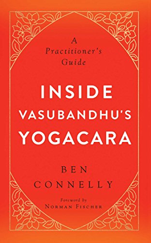 Red book cover with white text: "Inside Vasubandhu's Yogacara" by Ben Connelly.