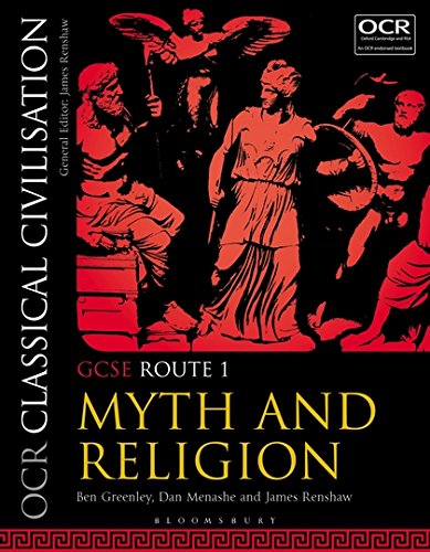 Textbook cover featuring red classical figures on black background with white and yellow text.