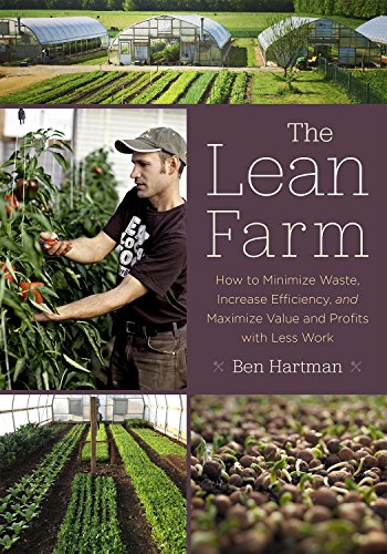 Book cover featuring a farmer in a greenhouse and farm fields.
