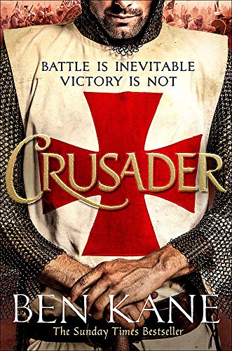 Book cover featuring a knight in chainmail wearing a white tunic with a red cross.