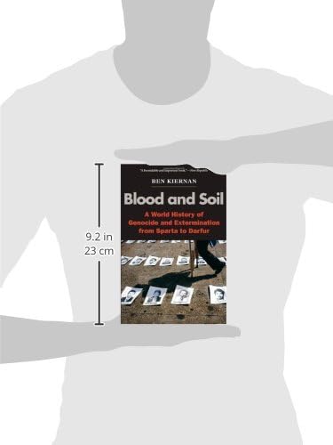 Book cover: "Blood and Soil," a history of genocide with grayscale imagery.