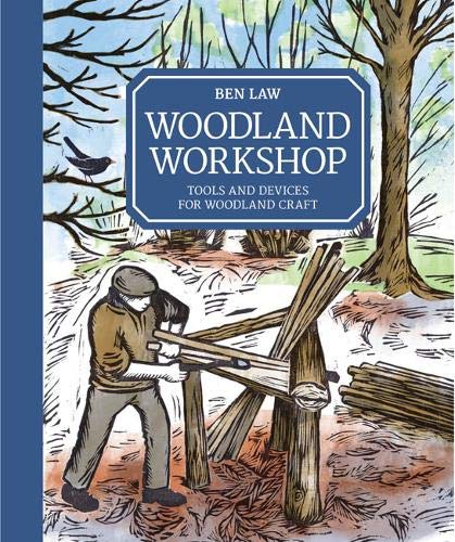 Book cover illustration of a person sawing wood in a forest.