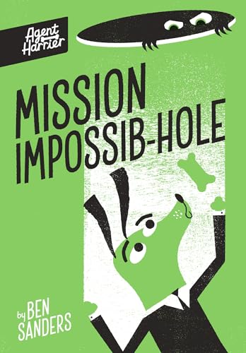 Book cover: green dog agent being abducted by a flying saucer.