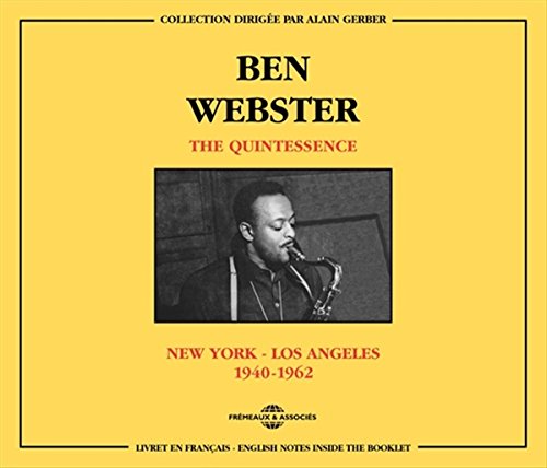 Yellow CD cover featuring Ben Webster playing the saxophone in black and white.