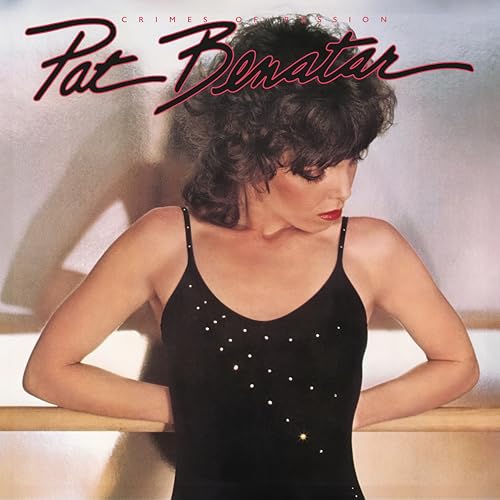 Pat Benatar album cover, "Crimes of Passion," featuring a portrait of the artist.
