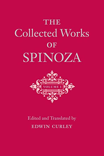 Book cover of The Collected Works of Spinoza, Volume I, on a red background.