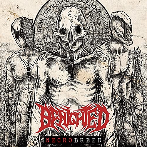 CD cover art: three skeletal figures with the band name "Benighted".
