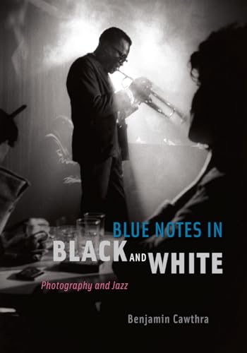Black and white photo of a jazz musician playing trumpet, book cover.