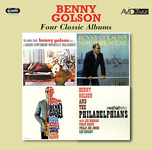 CD cover for Benny Golson’s “Four Classic Albums” with jazz musicians.