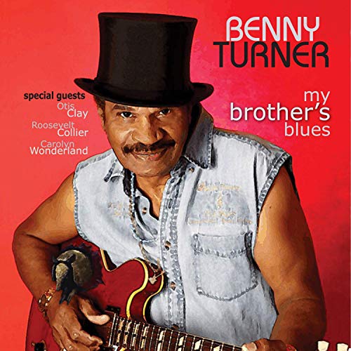 Benny Turner album cover featuring a man with a guitar and top hat.
