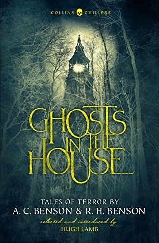 Book cover showing a dark, glowing tower behind bare trees, with yellow title text.