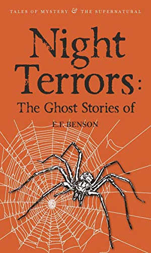 Book cover of Night Terrors by E.F. Benson featuring a spider on a web.