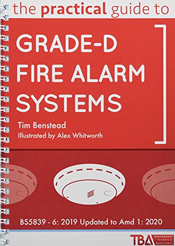 Red book cover with fire alarm system diagrams and text details.