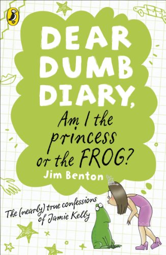 Book cover: “Dear Dumb Diary,” green background, girl with a frog.