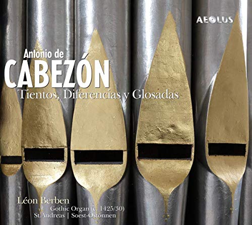 CD cover featuring four gold-painted organ pipes against a silver background with white text.