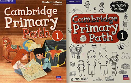 Cambridge Primary Path Level 1 student books with colorful covers.