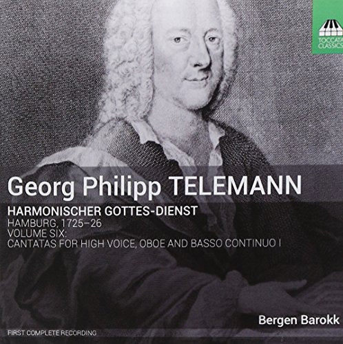 CD cover featuring portrait of Georg Philipp Telemann, composer of Baroque music.