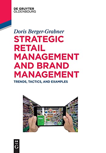 Book cover titled Strategic Retail Management and Brand Management with a person holding a tablet.