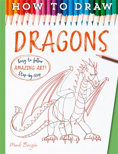 Book cover: āHow to Draw Dragonsā with a sketched red dragon.