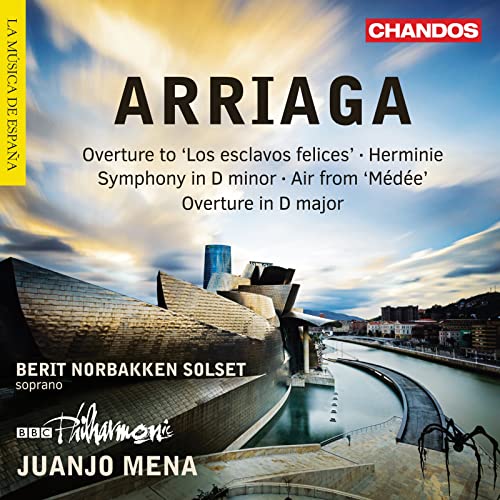 CD cover for Arriaga’s music featuring the Guggenheim Museum Bilbao.