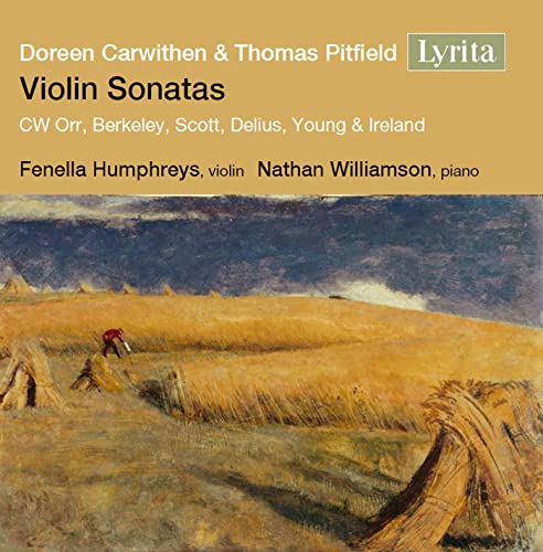 CD cover for "Violin Sonatas" featuring a golden wheat field painting.