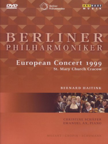 DVD cover for Berlin Philharmoniker concert in Krakow, 1999, with musicians.