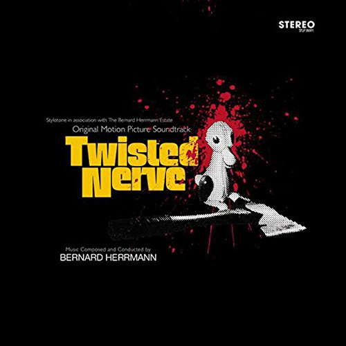 Twisted Nerve" vinyl record cover with yellow text and a disturbing image.