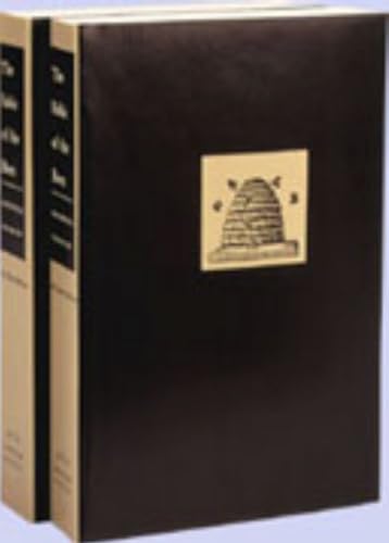 Two dark brown hardcover books with a beehive illustration on the front covers.