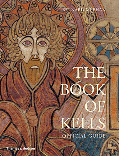 Cover of "The Book of Kells: Official Guide" featuring illuminated manuscript art.