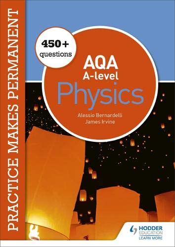 AQA A-level Physics textbook cover featuring orange lanterns against a dark night sky.