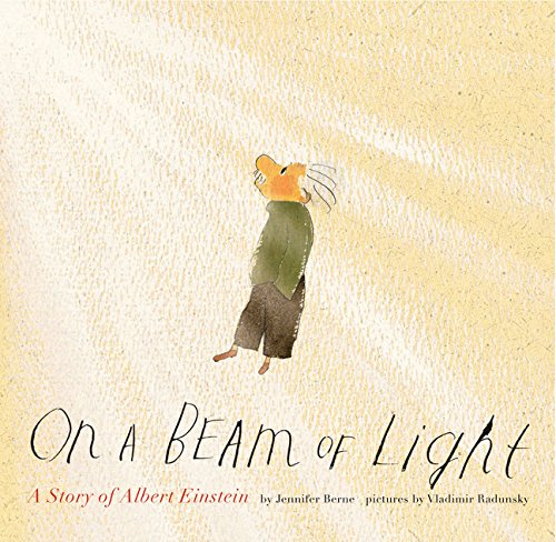 Illustrated book cover depicting a young Albert Einstein looking upwards.