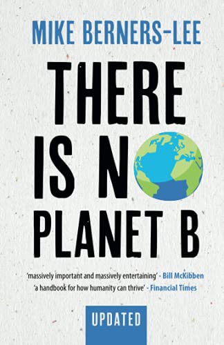 Book cover: "There Is No Planet B" with Earth illustration.