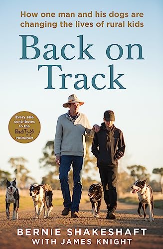 Book cover: man, dogs, and rural landscape with title "Back on Track".