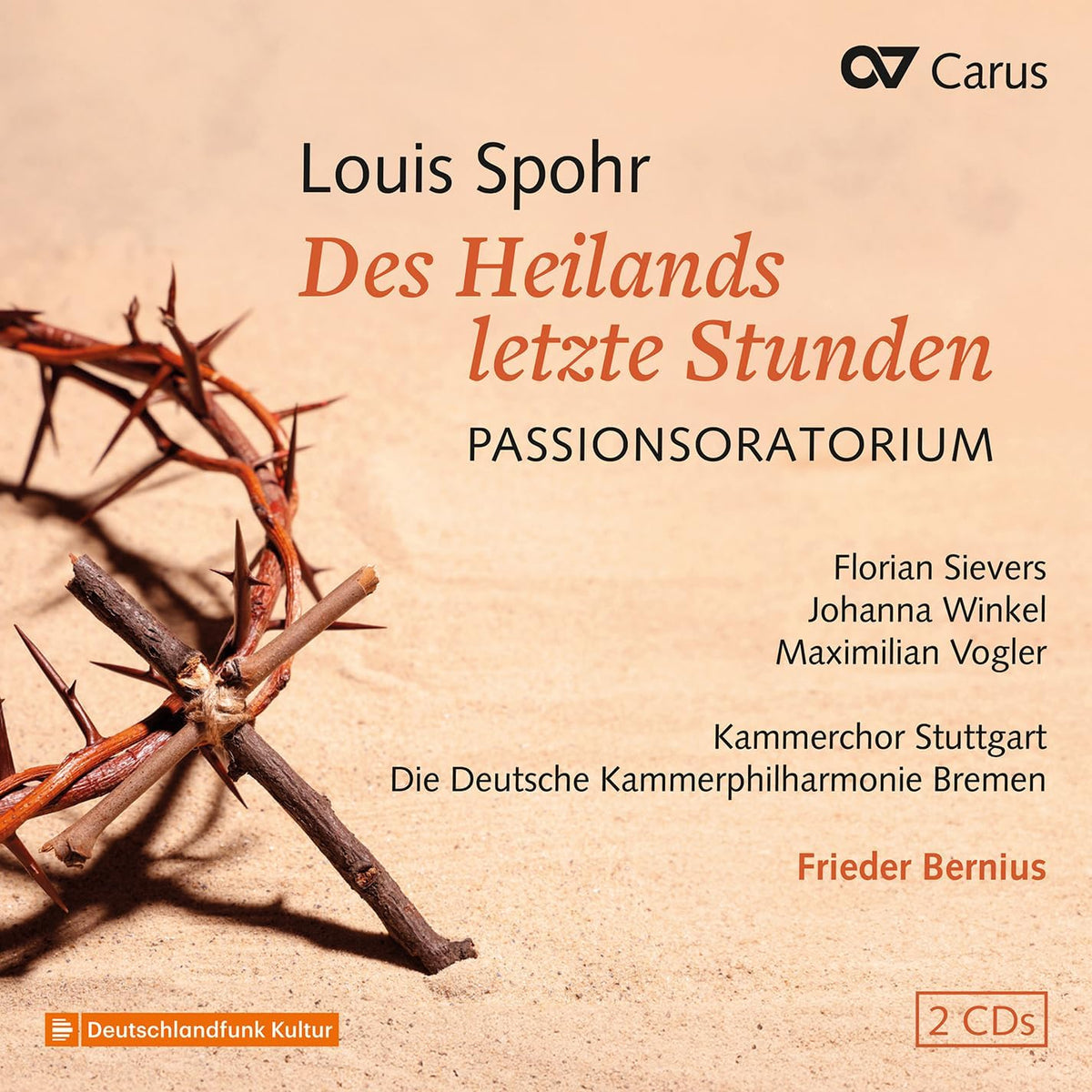 CD cover for Spohr’s Passionsoratorium with a thorny branch image.