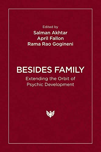 Book cover: “Besides Family” with white text on a dark red background.