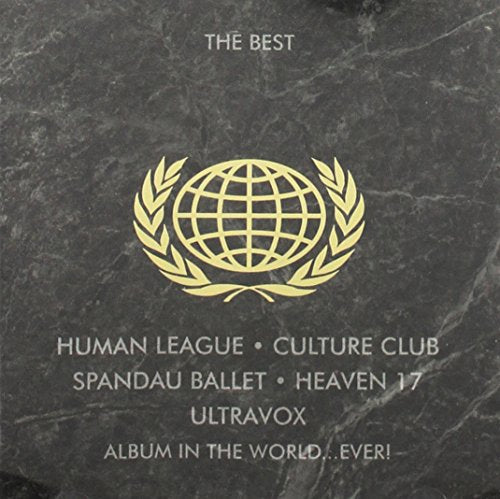 CD cover with gold globe emblem and band names listed below.