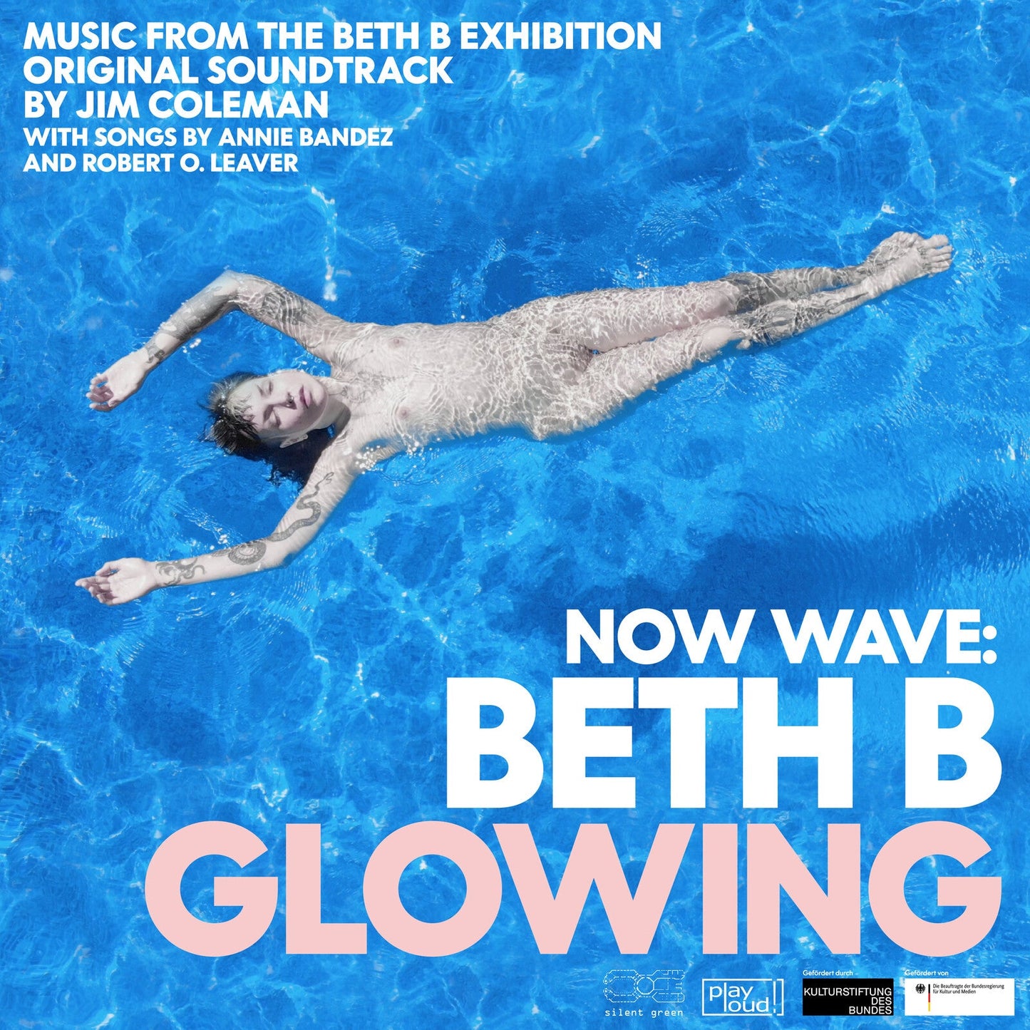 CD cover: person underwater with title "Now Wave: Beth B Glowing".