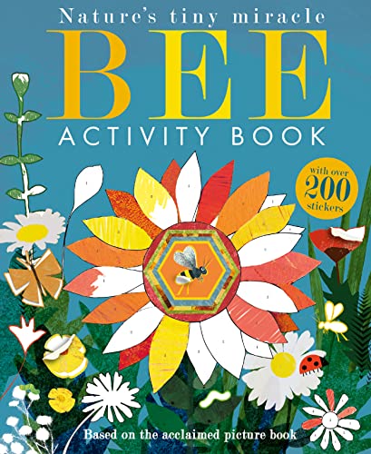 Cover of Bee Activity Book featuring a bee in a flower with colorful petals.