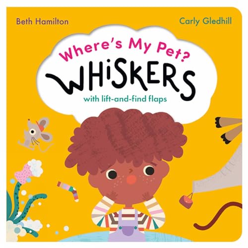 Yellow book cover with a brown-haired child and lift-the-flap design.