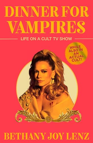 Book cover: woman’s portrait with red title “Dinner for Vampires.”