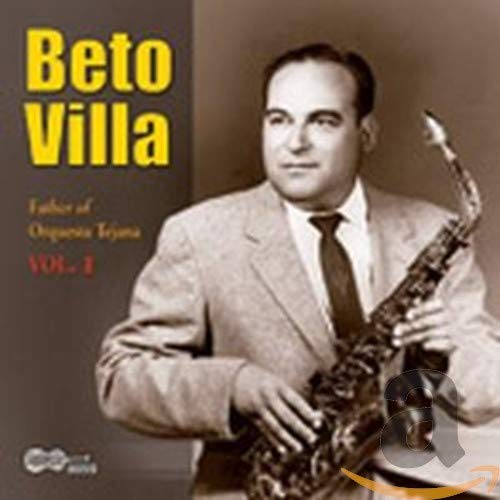 Beto Villa, a man with a saxophone, on a CD cover.