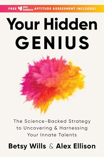 Book cover: "Your Hidden Genius" with colorful powder burst image.