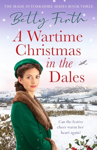 Book cover: woman in green coat, snowy landscape, wartime airplane.