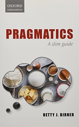 Book cover: "Pragmatics : A Slim Guide" with baking ingredients image.