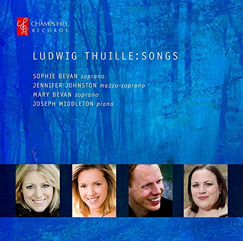 CD cover for Ludwig Thuille: Songs with blue forest background and four portraits.