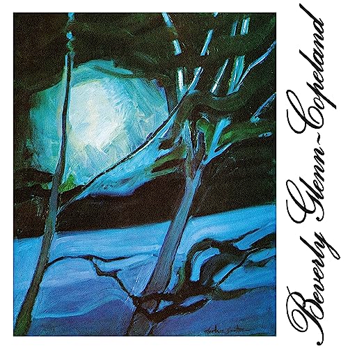 Painted album cover with dark trees against a pale, moonlit sky.