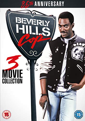 Beverly Hills Cop 1-3 DVD cover featuring Eddie Murphy as Axel Foley.