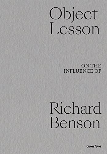 Book cover with gray textured background and white text: “Object Lesson” and “Richard Benson”.